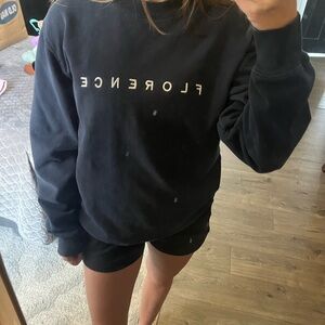 Brandy Melville Blue Crew Neck Jacket Cozy Style
